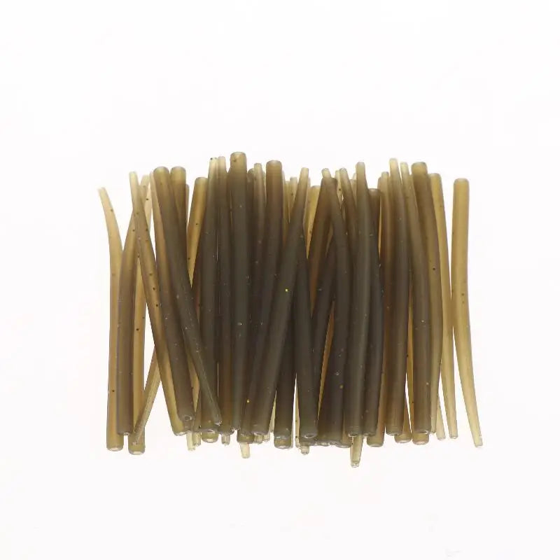 50 Carp Fishing Rig Anti Sleeves Terminal Accessories Winding Hook Qme Camouflage 50pcs