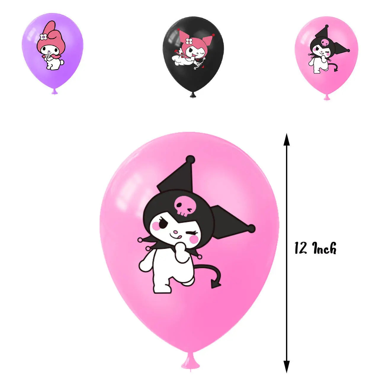 Hello Kitty Kuromi-themed Birthday Party Decorations Balloons Paper Qme 18 Balloons