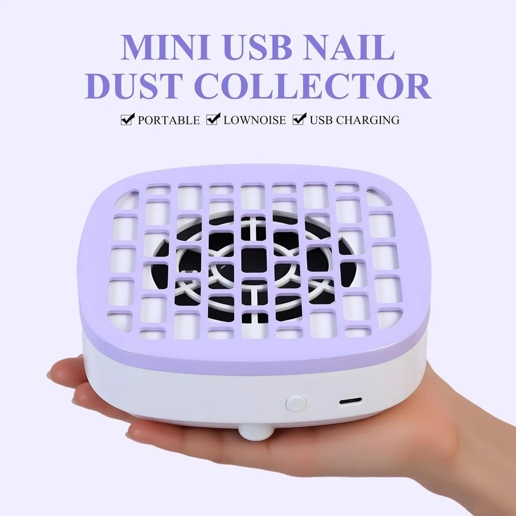 Nail Vacuum Dust Collector Low Noise Nail Fan Dust Collector Powerful Suction Cleaner Manicure Tools for Beginner Home Salon Qme