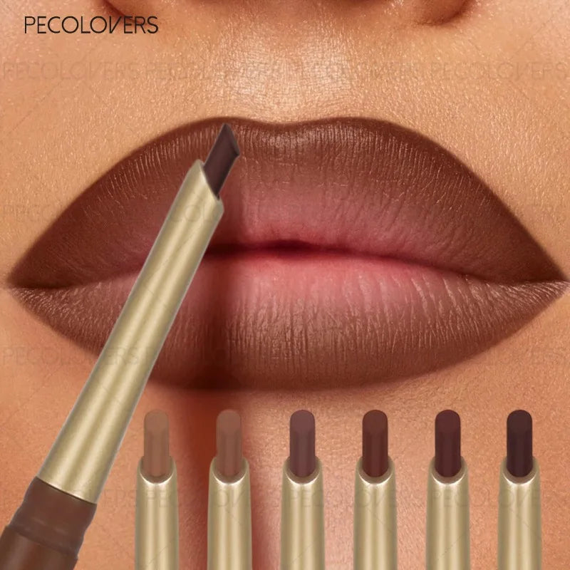 Brown Tube Slanted Lip Liner Outlines Contours Plump Charming Qme