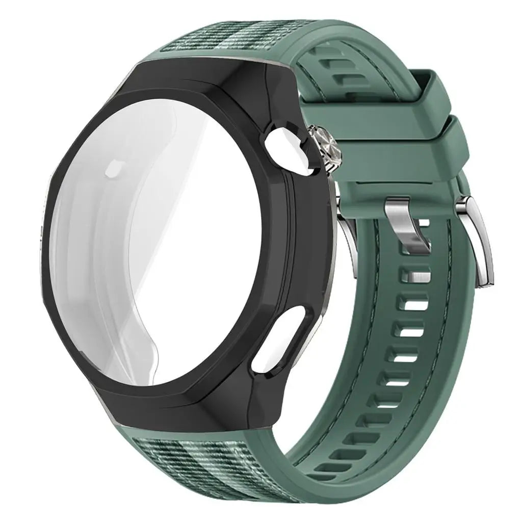 TPU Case+strap Huawei GT6 Soft Silicone+nylon Woven Bracelet Band