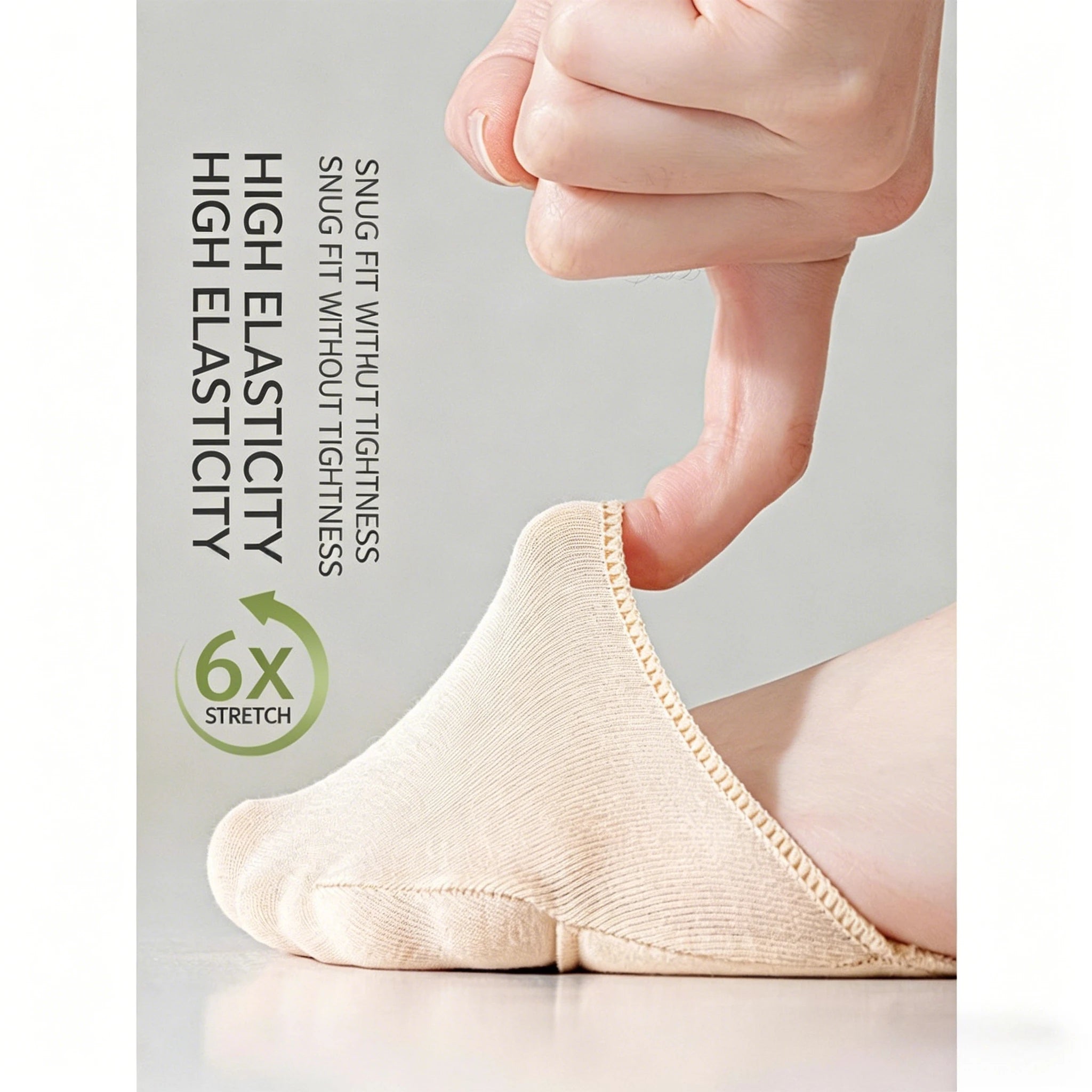 2pairs Women's Invisible Half Toe Socks, Non-Slip Forefoot Pads, Breathable Half Socks for High Heels, Anti-Wear Foot Cushions Qme