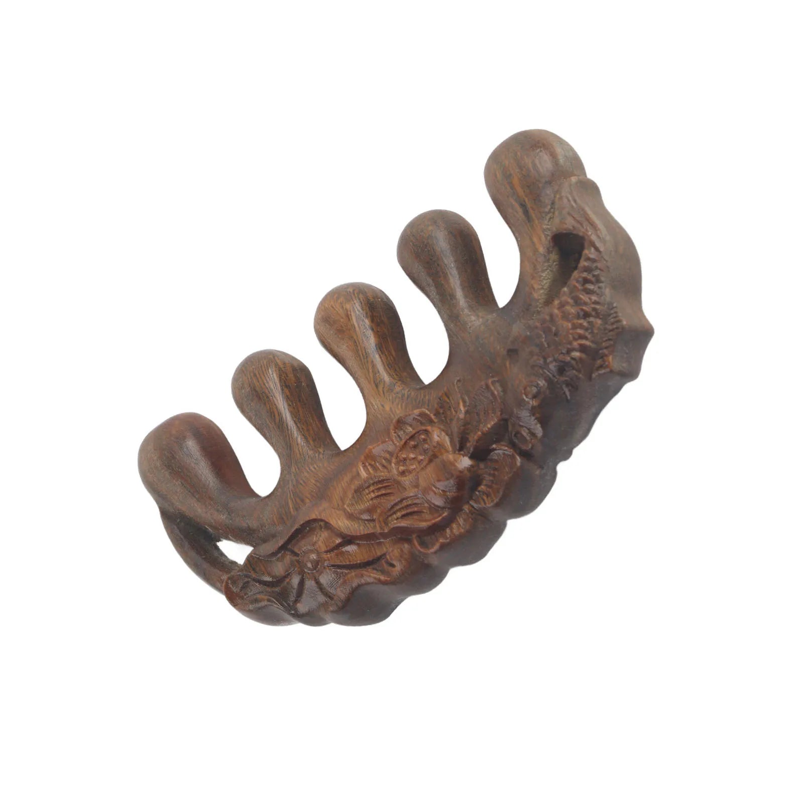 Meridian Wide Tooth Massage Comb Green Sandalwood Head Scalp Massage Comb for Neck Shoulder Hand Wooden Meridian Comb Qme