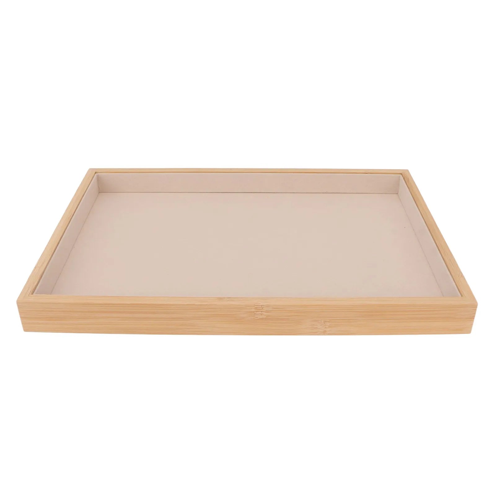 Jewelry Tray Elegant Multipurpose Wood Jewelry Drawer Organizer Lightweight Scratch Resistant Display Function for Jewerly Qme beige