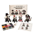 3D Beaded Skeleton Craft Set Halloween Adorable Keepsake Mini 3D Beaded Skeleton Crafting Set for Home Party Classroom School Qme B