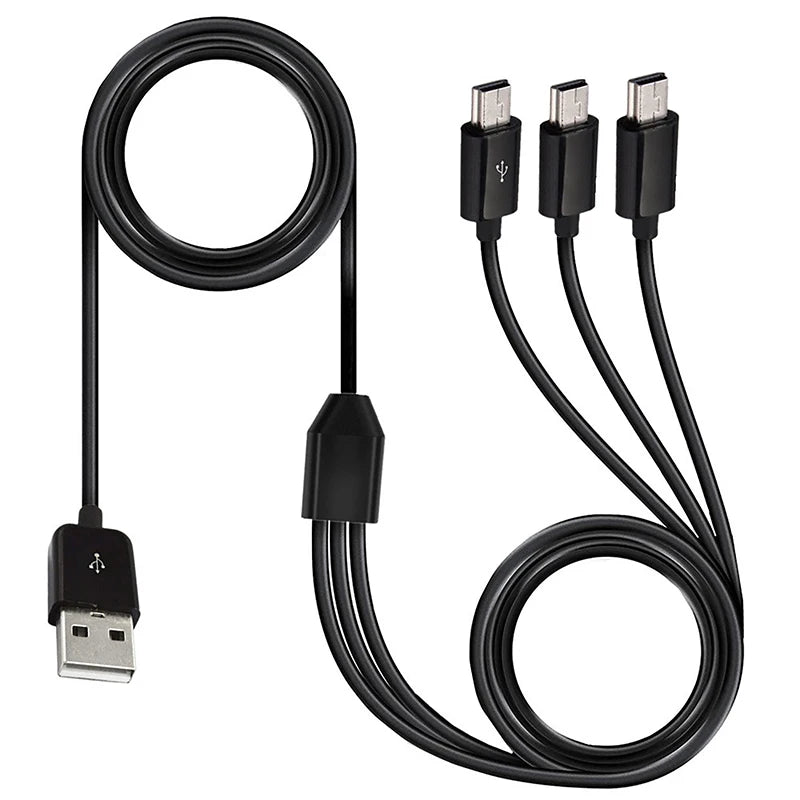 1M 1 USB Male 3 Mini 5pin Data Charger Cable 1Meter Fast Charging Y Qme one size