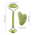 Natural Jade Roller Face Gua Sha Stone Body Neck Massager Acupoint Qme green