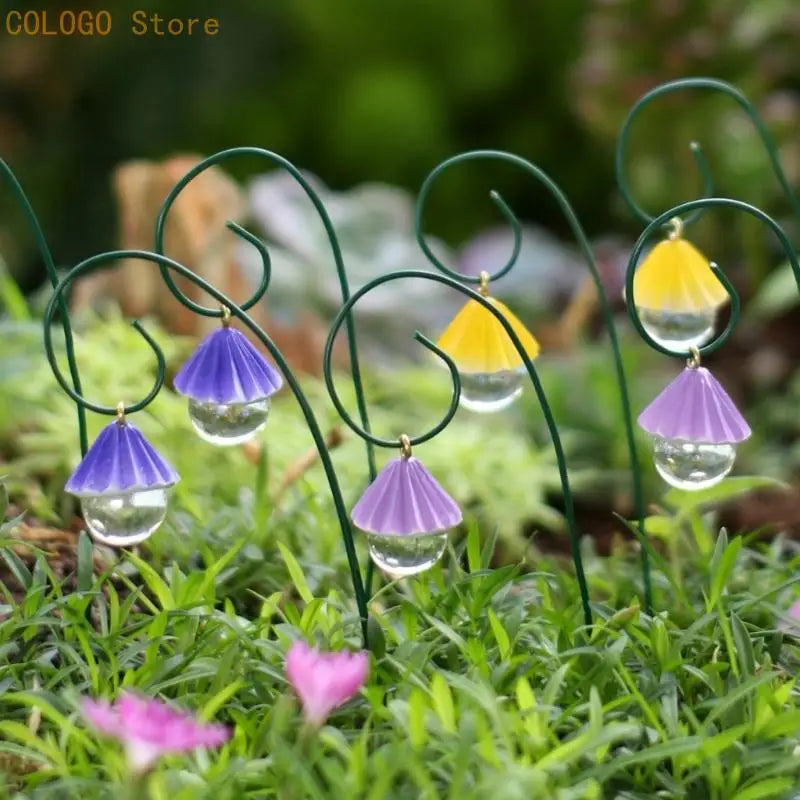 9Pieces Raindrop Resin Flower Stakes Patio Lawn Backyard Garden D0LD Qme