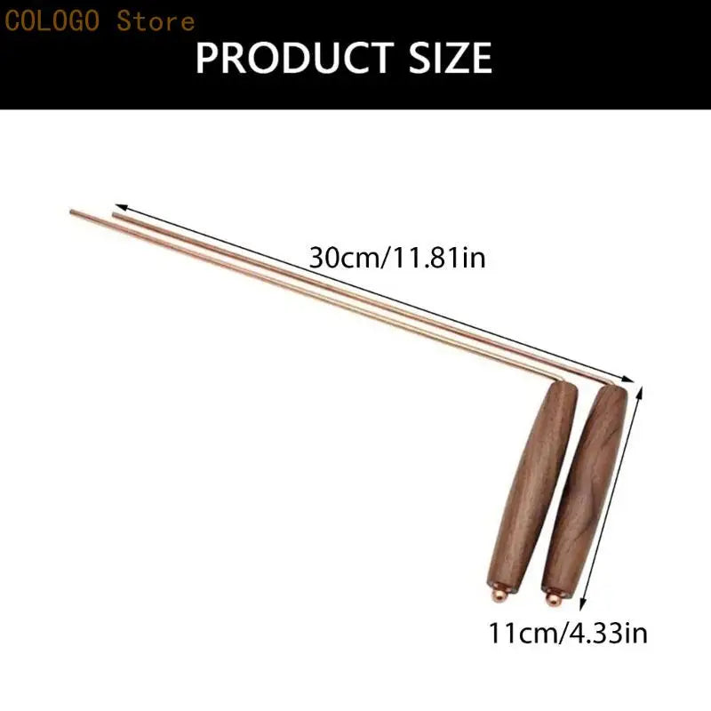 Dowsing Equipment Wooden Handle Spiritual Detection Evil D0LD Qme