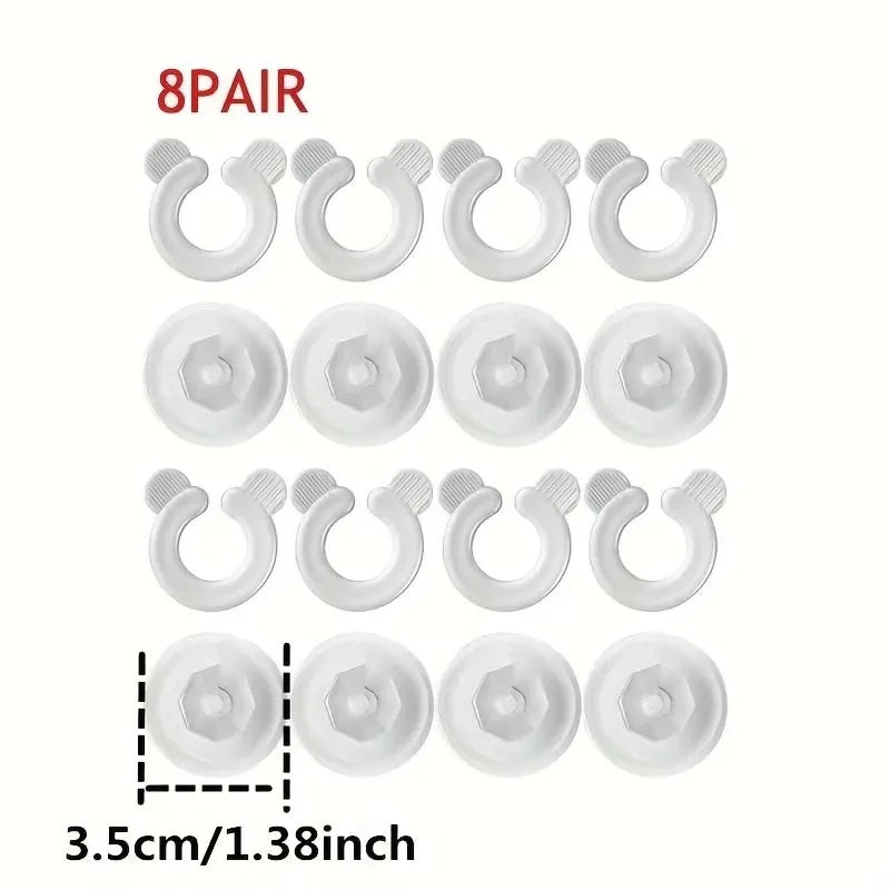 8 Pairs Needle-Free Duvet Clips, Anti-Slip Quilt Fasteners, Secure Blanket Holder Clips for Comforters, Duvet Covers and Bed She Qme
