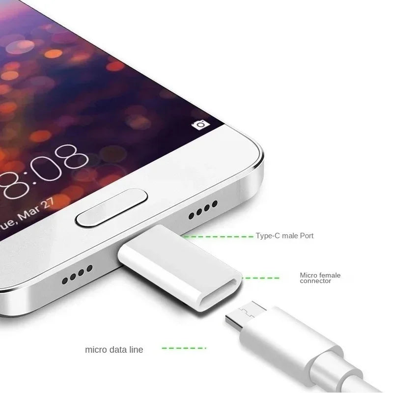 50pcs Type-c Charger Adapter, Micro Usb To Type C, Usb-c Cable for Plus Qme