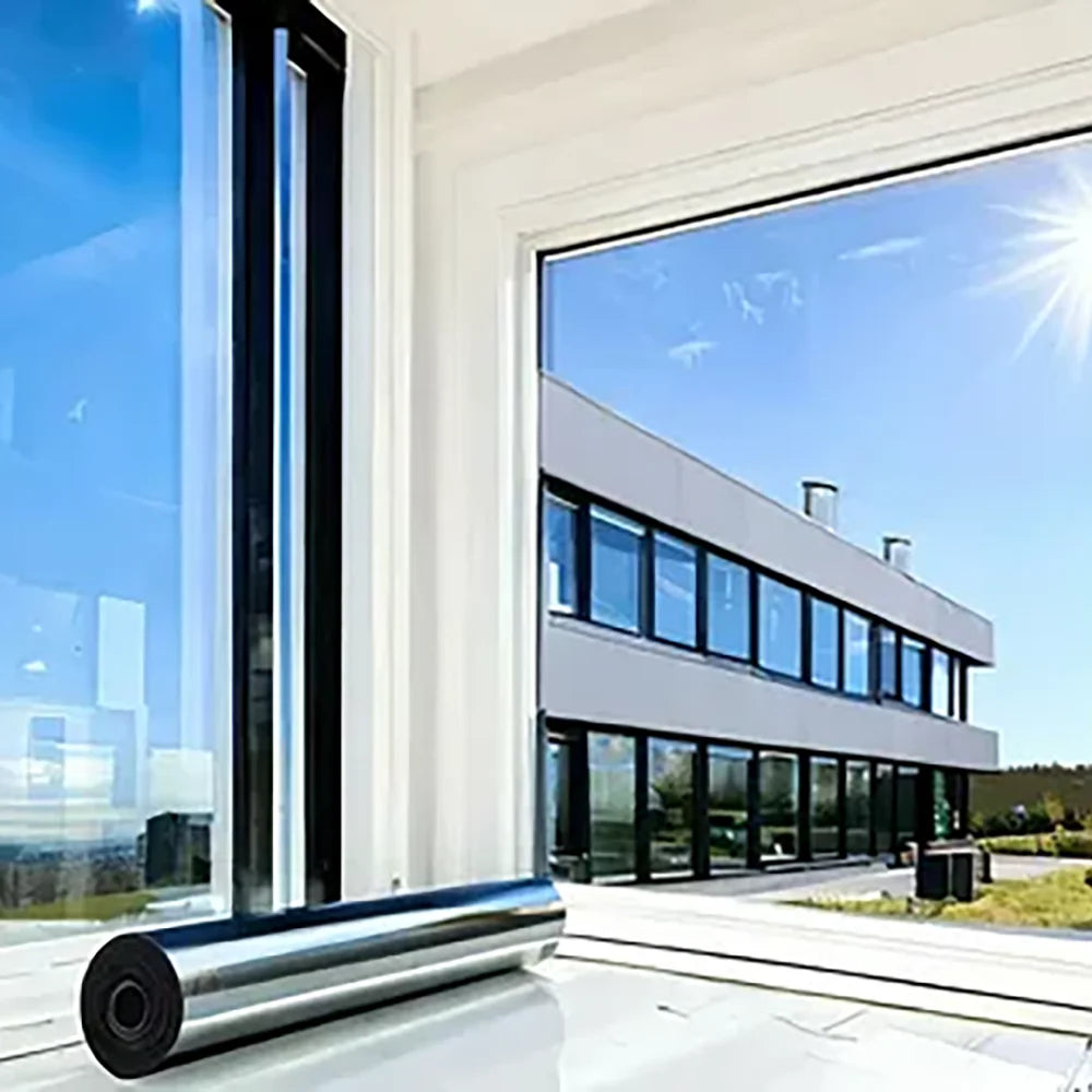 Privacy Double-Sided Transparent Film Sunshade Glass Sticker Sunscreen and Waterproof Window Decoration Film Bedroom Qme