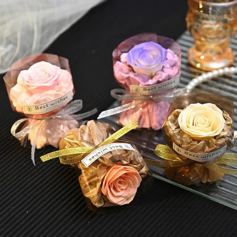 Mini Pocket Soap Flower Bouquet Artificial Rose Mother's Day Qme