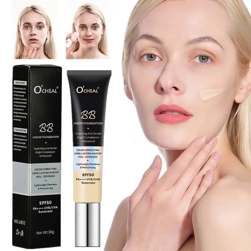 BB Cream Liquid Foundation Hydrating Tender Bright Complexion Qme