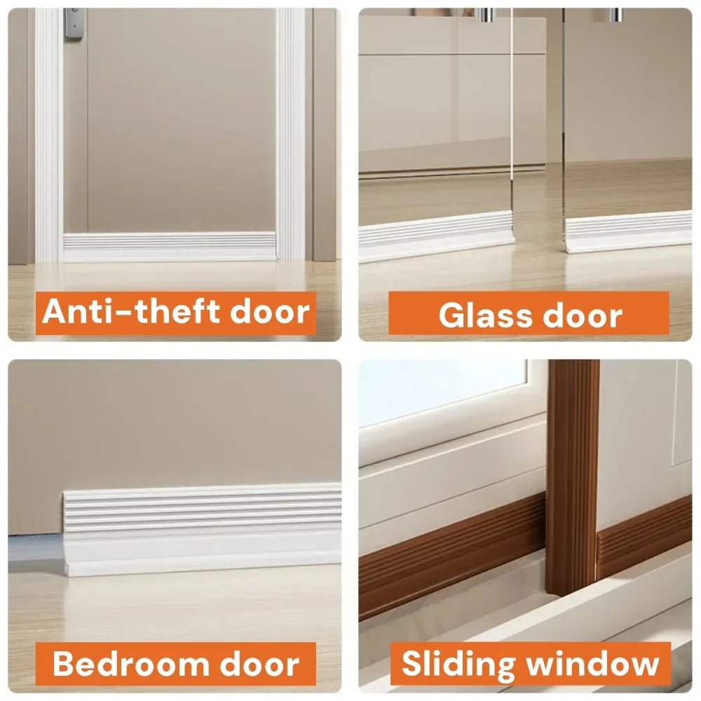 1M Door Sealing Strip Windproof Soundproof Waterproof Barriers for Doors Windows Insect Proof Filling Strip for Door Bottom Gap Qme