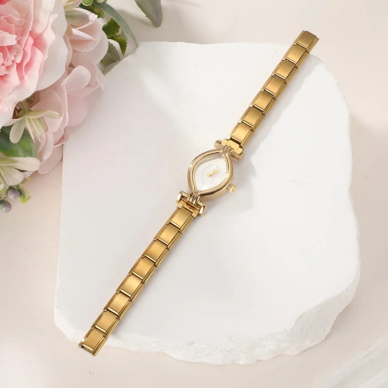 9MM DIY Charm Stainless Steel Sweet Color Watch Bracelet Bangle HighQuality Round Oval Watch Head Fashion Women Men Jewelry Gift Qme