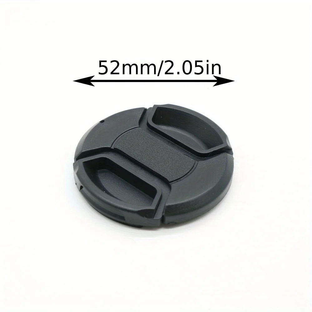 5-Piece Set of 52mm Center Clip Front Lens Cover Compatible with Nikon Digital SLR Cameras, with 18-55mm or 55-200mm Lenses Qme