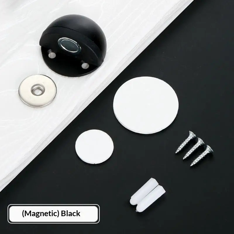 Silicone Magnetic Door Holder No-Punch Adhesive Door Stopper Anti-Collision Buffer for Floor Wall Protection Home Hardware Qme A7