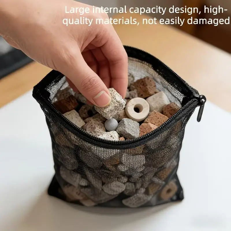 Universal Reusable Aquarium Filter Media Bags Zipper Fine Mesh All Qme
