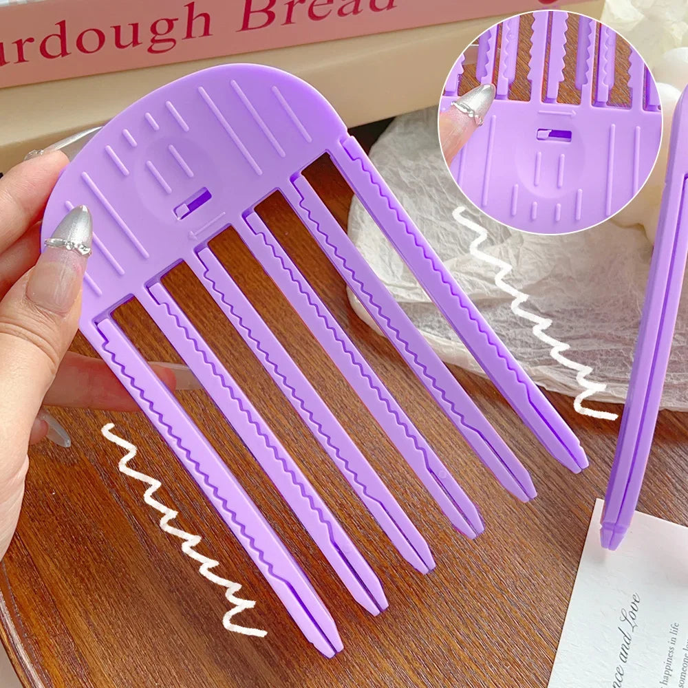 3/6Teeth Fluffy Hair Roots Clips Comb Lazy Hair Top Styling Curling Barrel Portable Korean Hairs Clip Volume Wind Sculpting Comb Qme