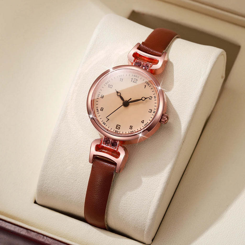 1/2PCS Retro temperament watch for women, student light luxury, British small fragrance style, small dial, women's quartz watch Qme