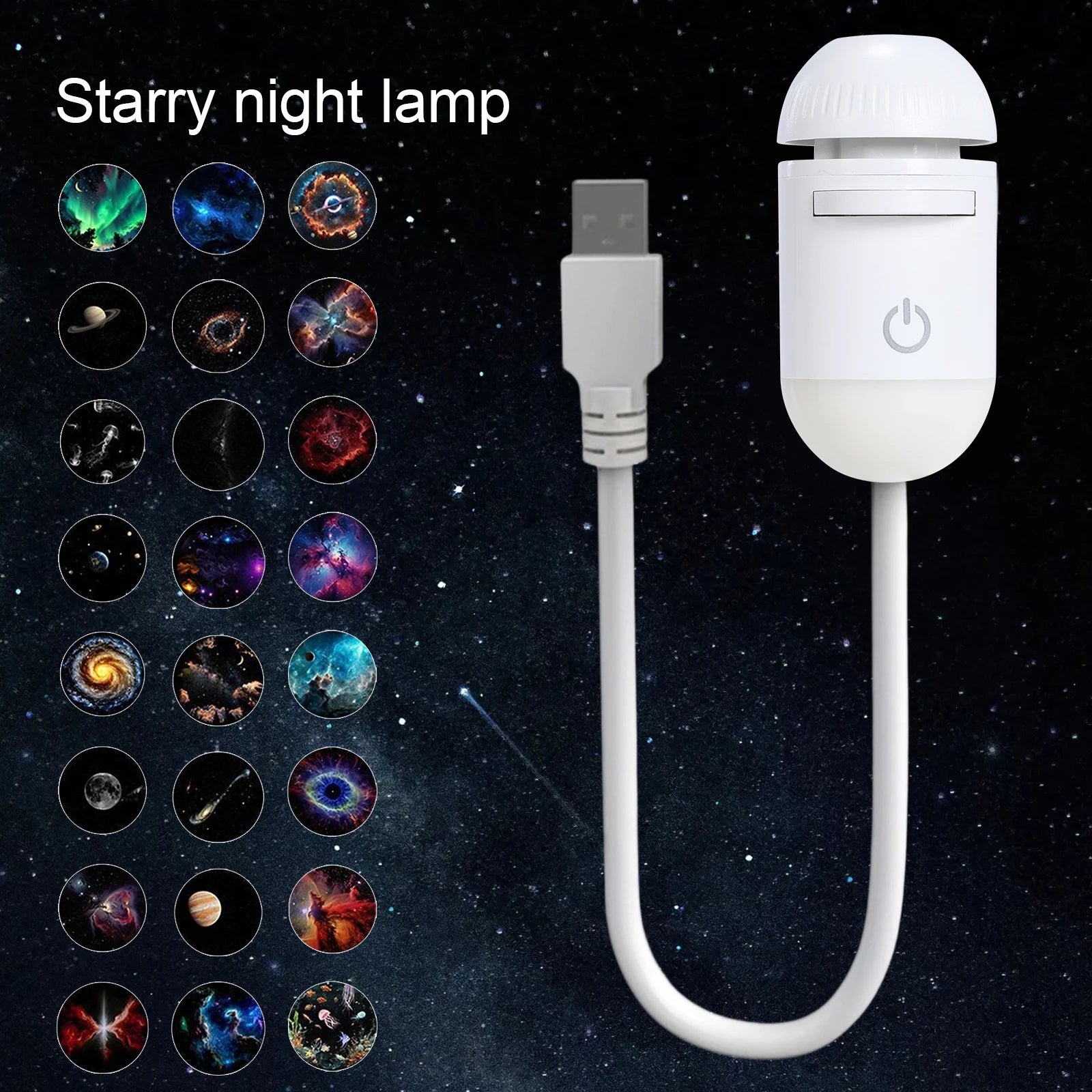 2-in-1 Galaxy Projector Night Light With Slides Starry Night Light Dual Mode USB Starry Atmosphere Light For Bedroom Sleep Decor Qme
