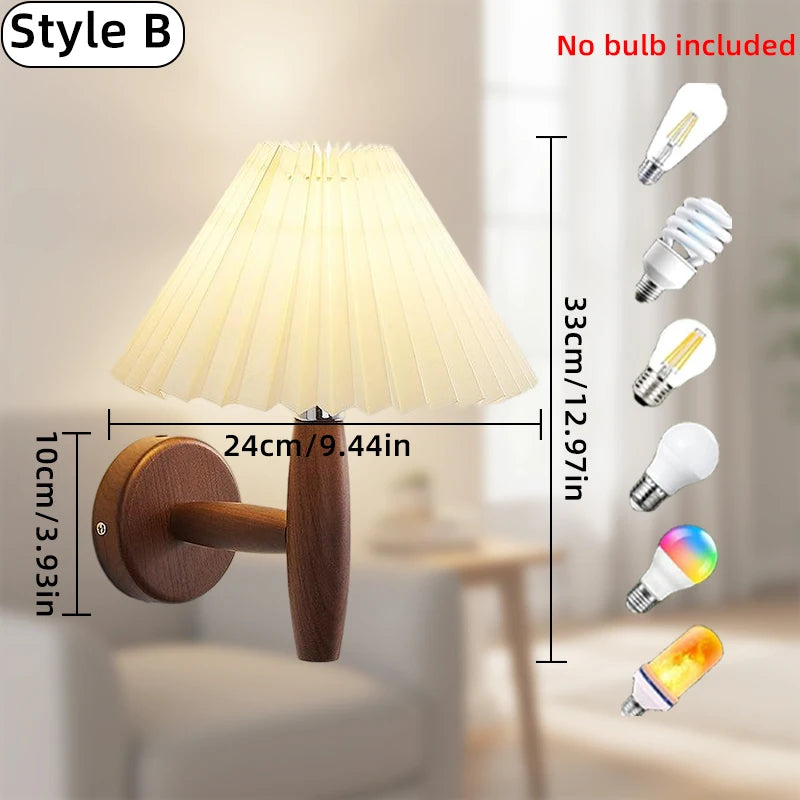 Wall Light Paper Umbrella Creative LED Wall Lamp Bedside Sconces Fixtures for Home Decorations Japan Style Bedroom Livingroom Qme black