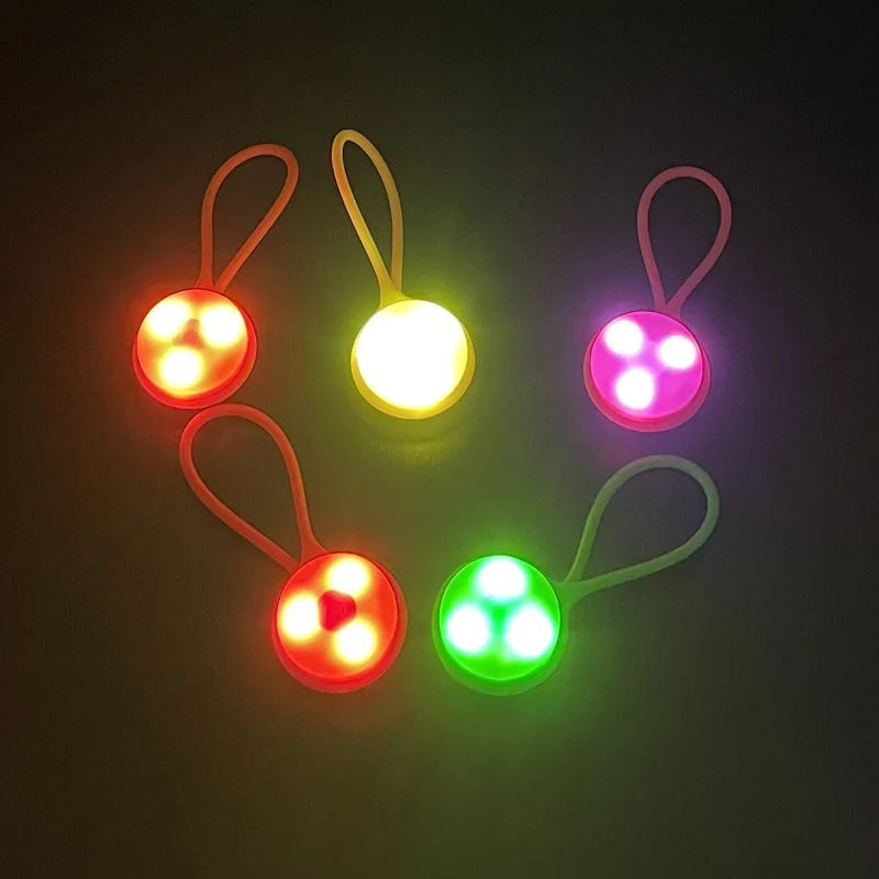 Outdoor Backpack Lights Silicone LED Night Running Warning Light Camping Riding Wind Rope Light Travel Equipment Tool Safety Qme