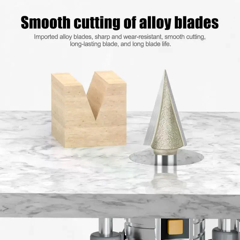 6mm (1/4") Shank 30° V-Groove Router Bit–Carbide Tipped Engraving Cutter for Trimmers Machines Inlays & Decorative Edges Qme