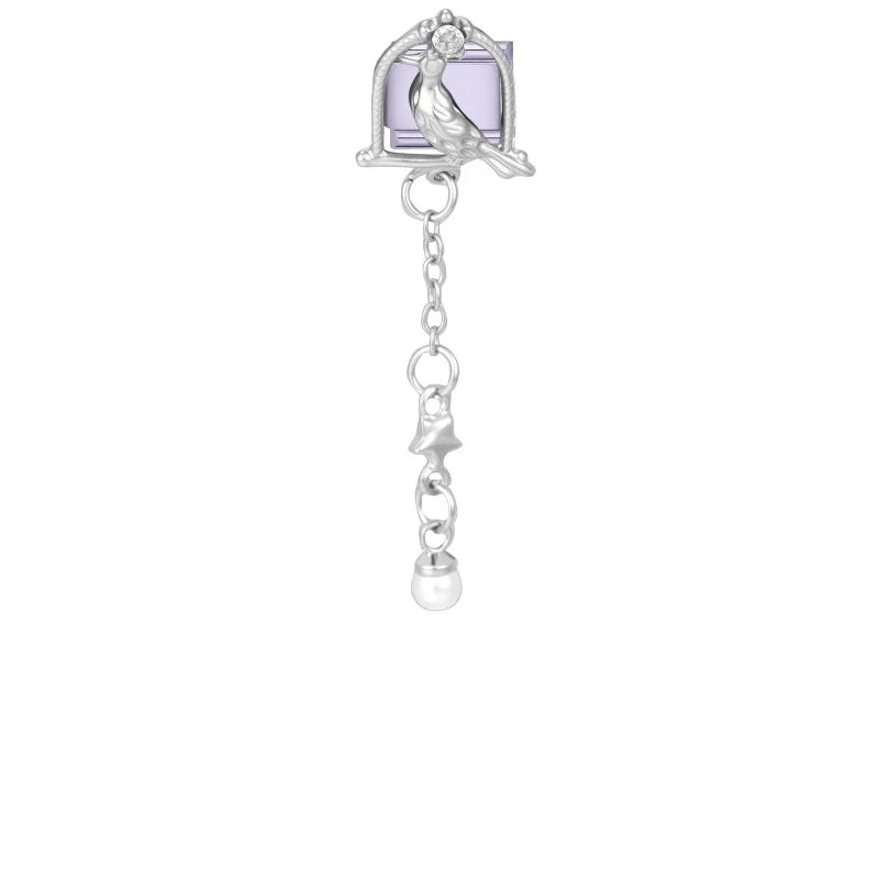 2026 Y2K Charm Beautiful Purple Sunset Zircon Italian Links Fit