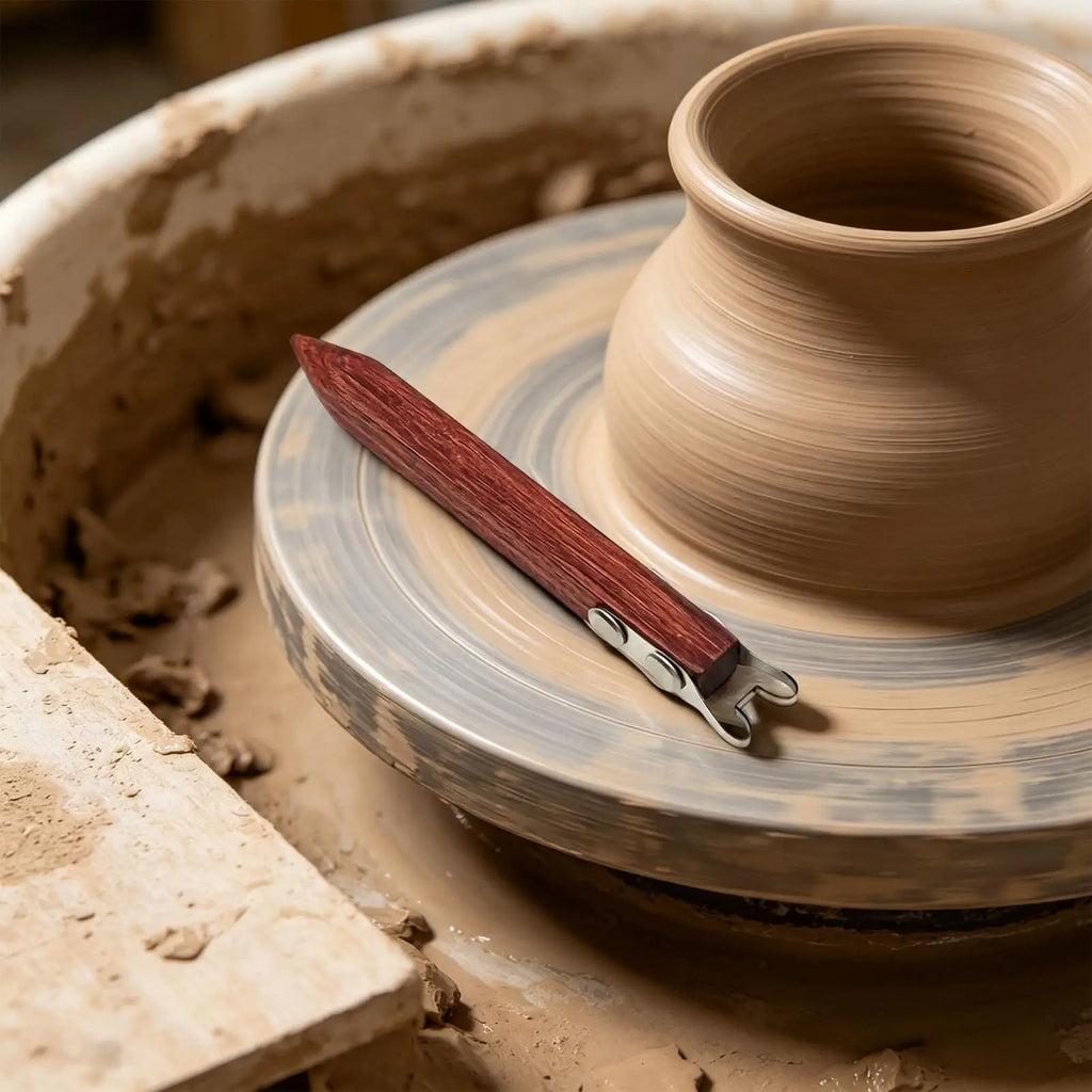 Pottery Foot Ring Tool Handmade Shapers Wood Handle Rim Shape Qme