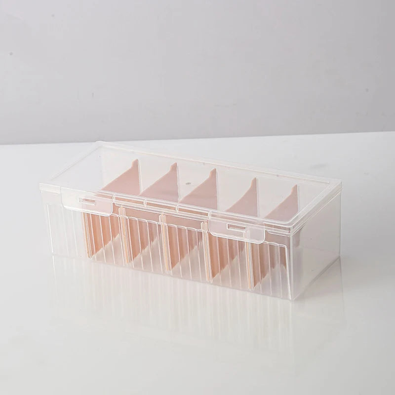 Cards Clear Plastic Compartmentalized Organizer Box Holds 550+ Game Qme Orange
