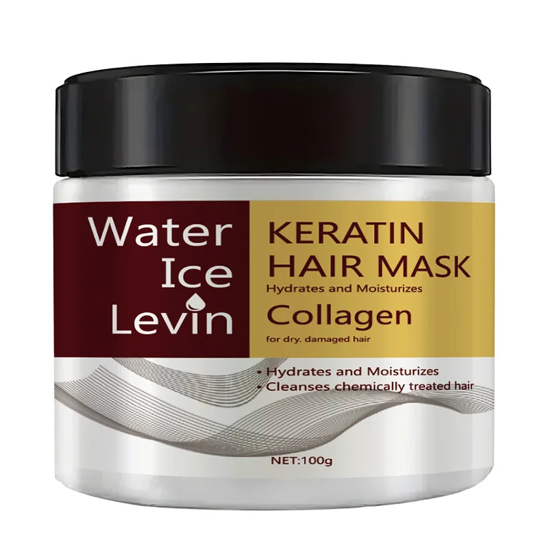 Keratin Collagen Hair Mask Dual Oil Control Moisturizer Conditioner Soft Smooth Frizz Damaged Repair Revitalize Hair Care Qme 100g Bottle