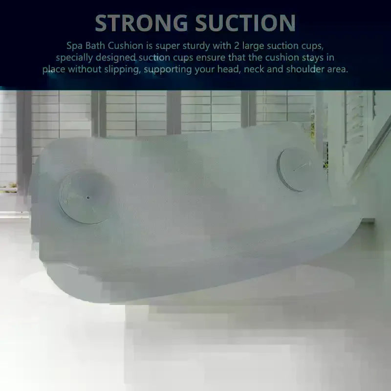 1Pcs SPA Headrest Bathing Pillow Waterproof Bathtub Hotel Bathroom Suction Cup Bathtub Pillow PU Polyurethane Bathtub Pillow Qme