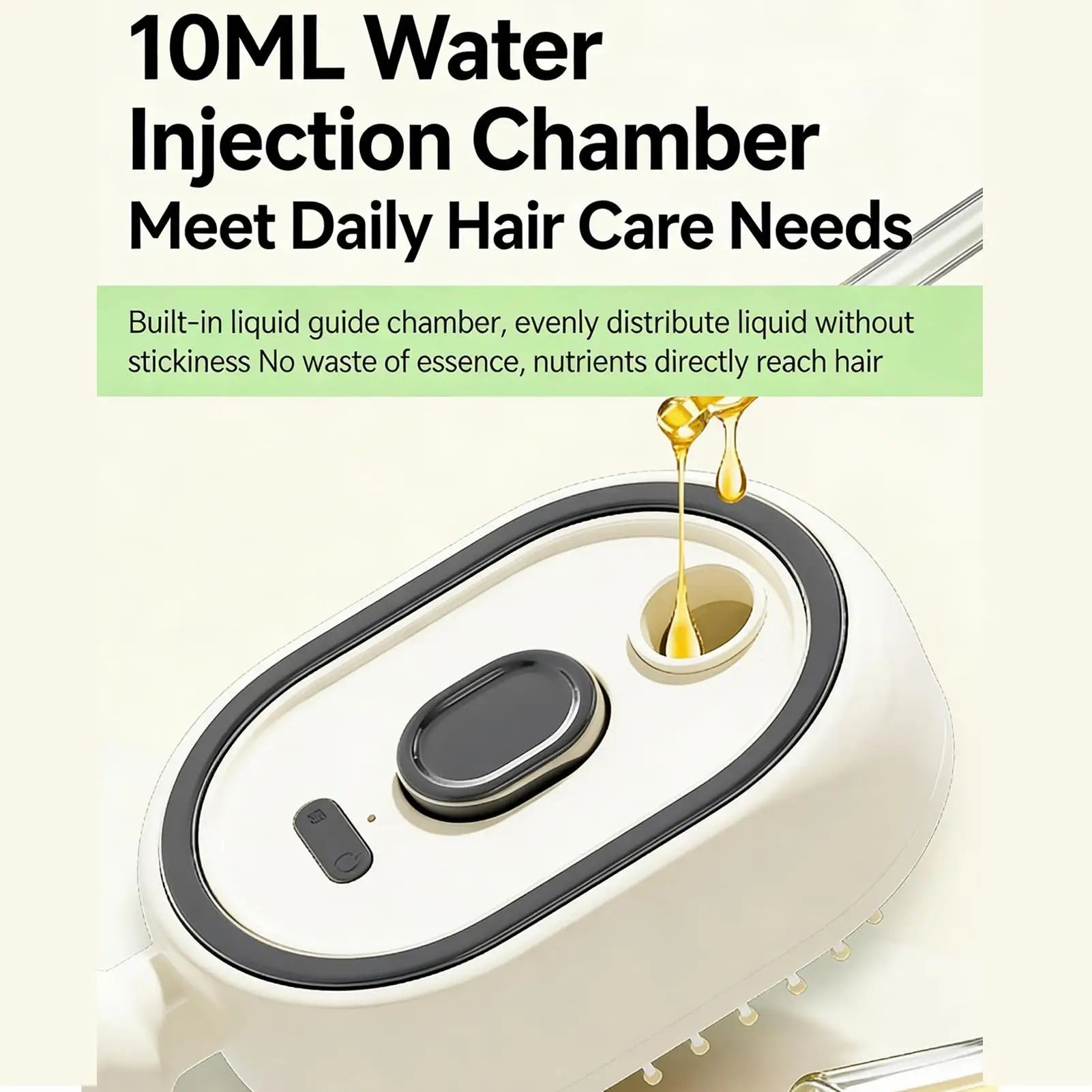 Steam Brush for Hair Rechargeable Detangling Comb with Oil Measuring Cup Steam Straightener Brush for Home Smoothing Curly Thick Qme