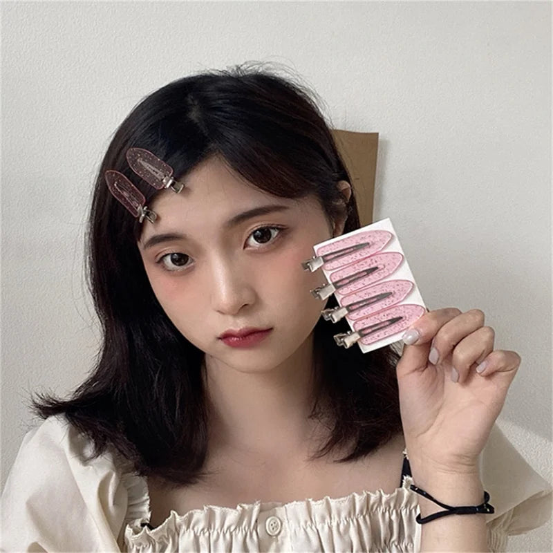 Traceless Hair Clip Cream Glue Side Girl Korean Simple Duckbill Fairy Qme