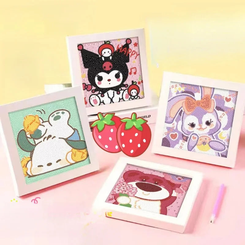 Hello Kitty Kuromi Diamond Painting DIY Craft Frame Cartoon Students Qme