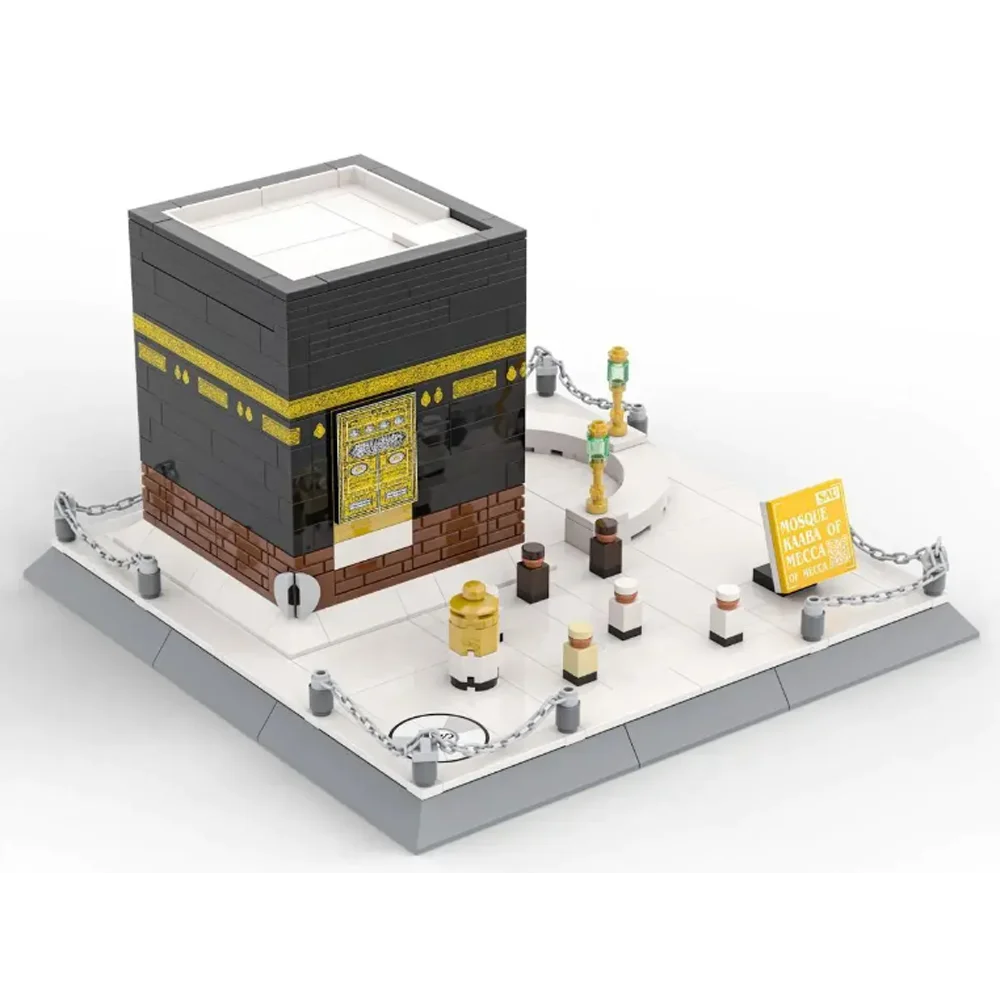 World Architecture Model Building Blocks Mecca Mosque Kaaba Educational Toy Assembly Block Model Toys Kid Boys Gift Child Adults Qme