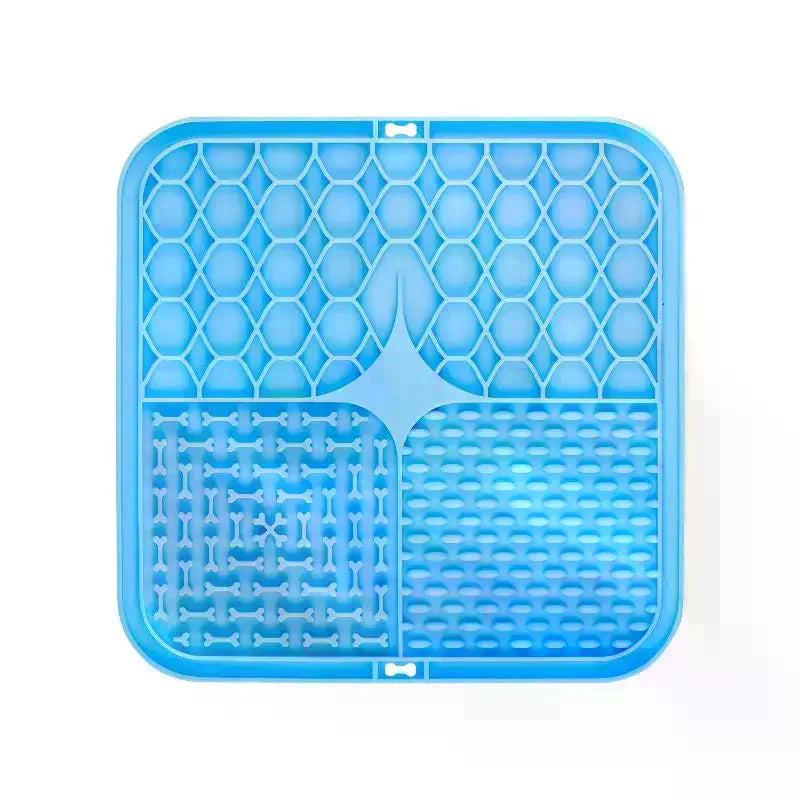Pet Licking Plate Slow Food Pad Silicone Tableware Bowl Suction Cup Qme