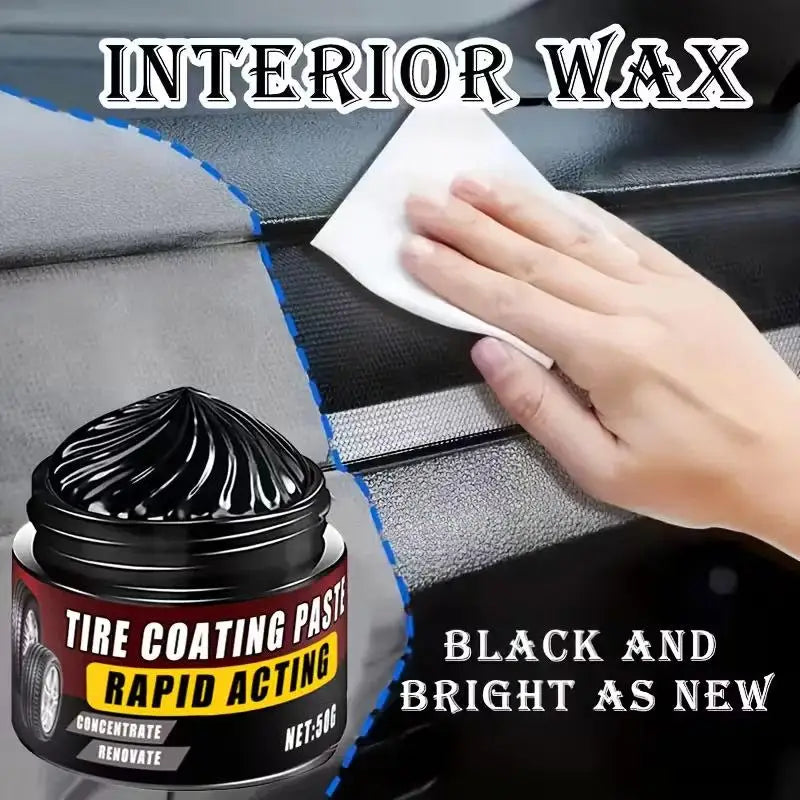 Car Tire Coating Paste Deep Black Shine Restorer Long-lasting Qme