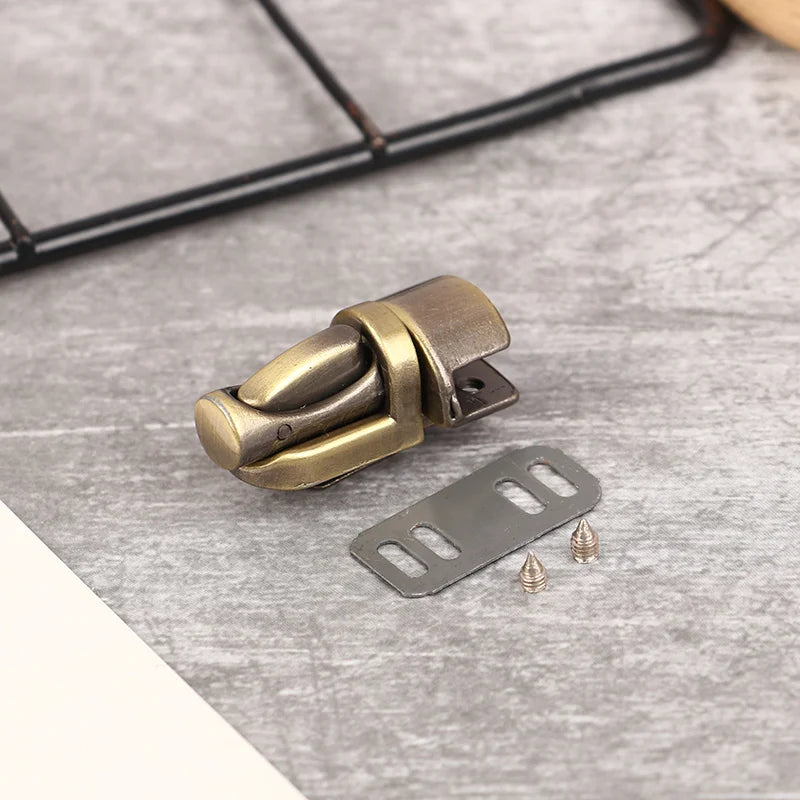 Durable Metal Column Tuck Lock Closure Catch Clasp Buckle Fasteners for Bag Case Handbag Purse Accessories, DIY Wallet Making Qme Bronze 2pcs