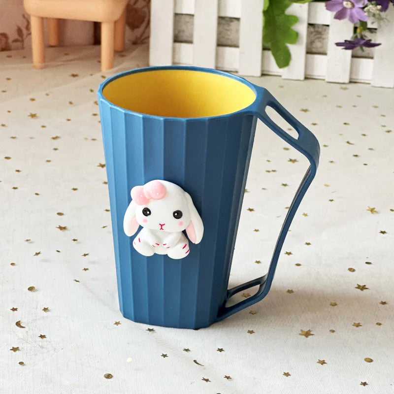 Kuroomi Mouthwash Cup Cinnamon Dog Cup Toothbrush Cup Minimalist Couple's Bathroom Cup Set Qme 5