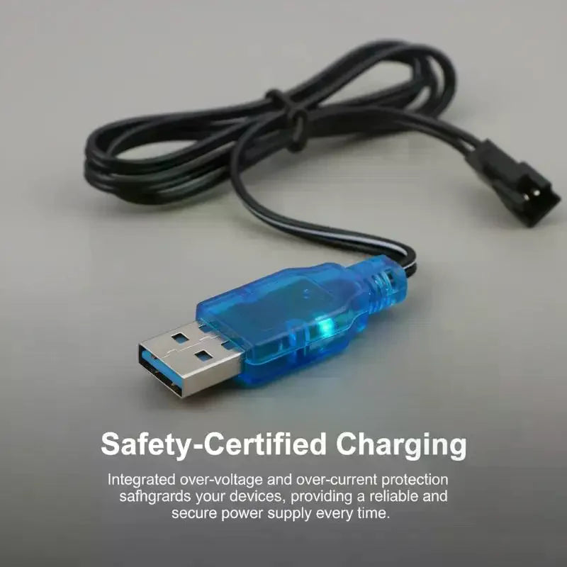 USB Charger Cable 3 7V 400mA Lithium Battery SM-2P Forward Plug Qme