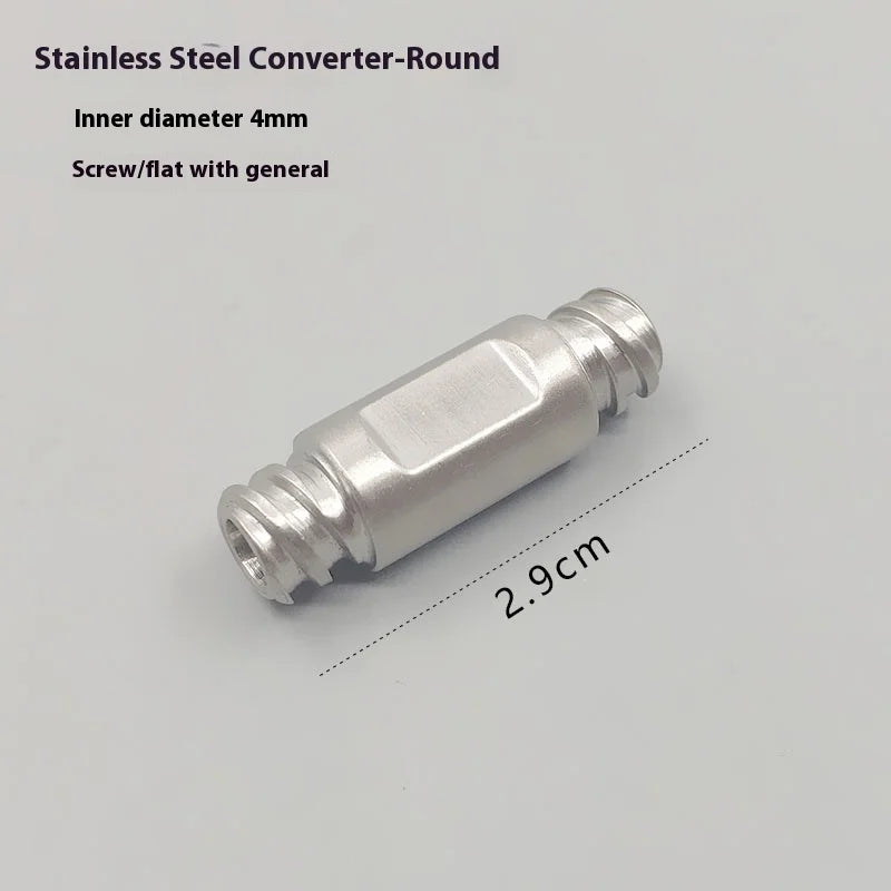 Stainless Steel Injector Plug Adapter Fat Transfer Threaded Flat Qme d