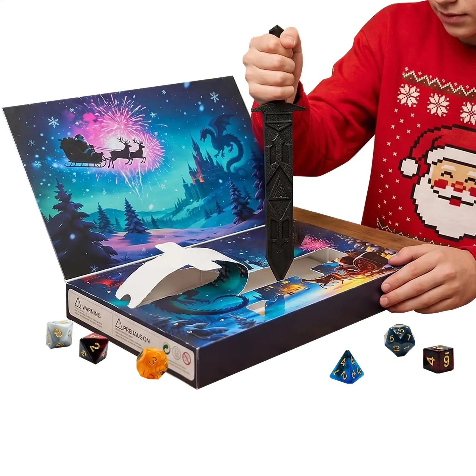 Dice Countdown Calendar 24-Day Advent Role Playing Game Keepsake Qme