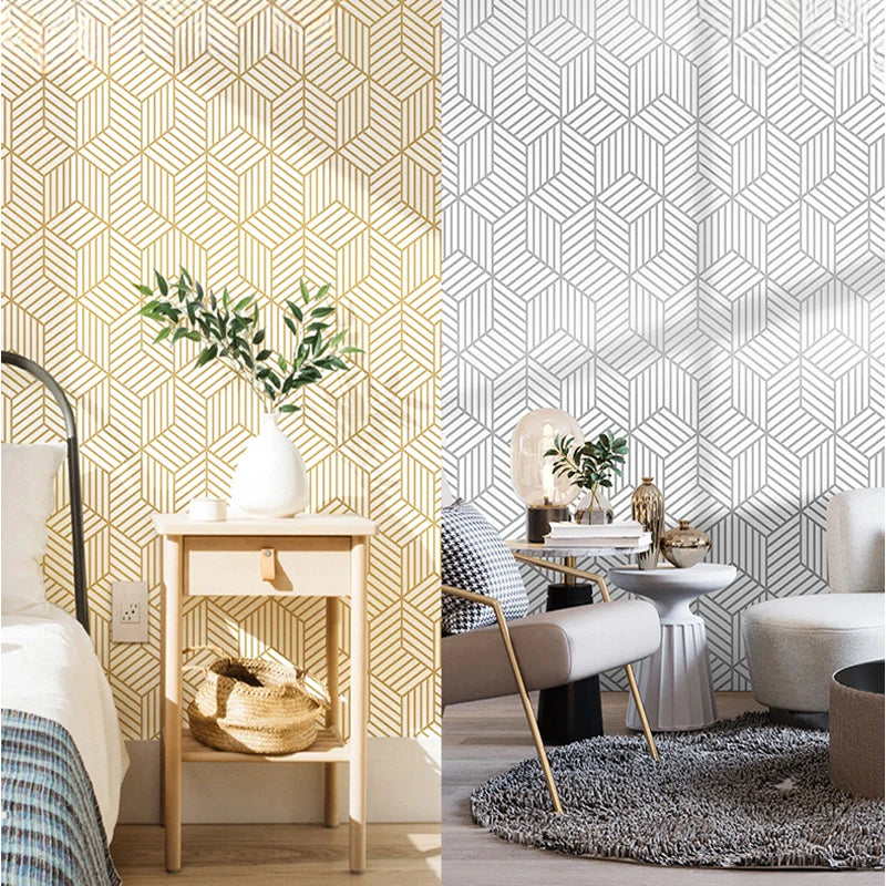 Thickened Nordic Self-adhesive Waterproof Wallpaper Bedroom Living Qme