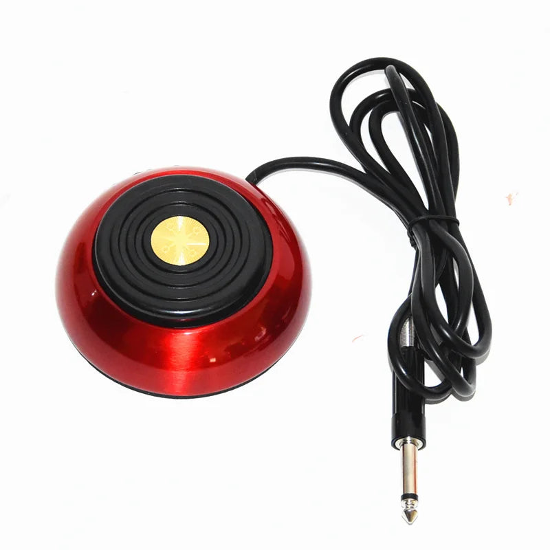 Trigo Tattoo Foot Pedal Switch for Tattoo Power Supply Durable Anti Slip Foot Tattoos Pedal Power Supply Qme Round Red