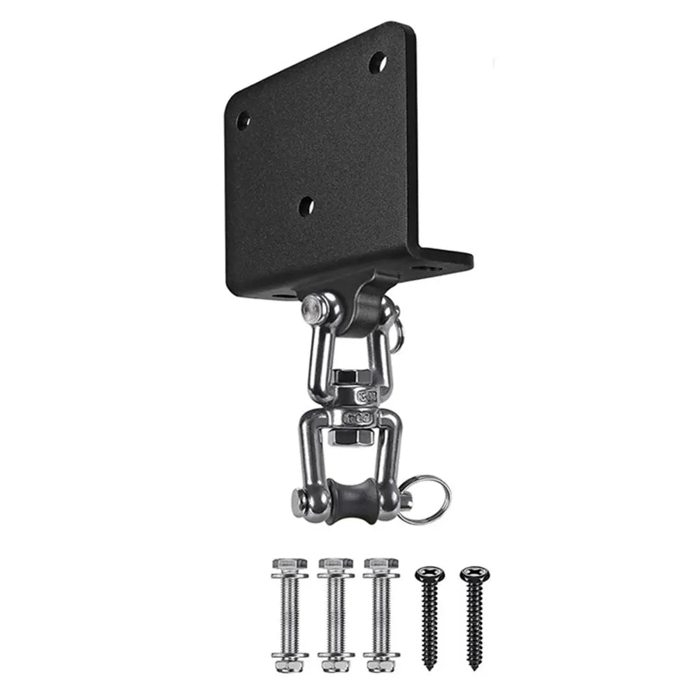 Punching Bag Hanger 360 Degree Rotation Boxing Bag Ceiling Mount Heavy Bag Hanger for Heavy Bag Gym Swing and Hammock Qme Black