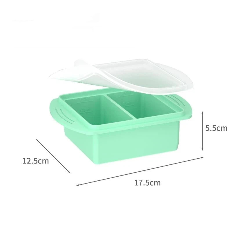 Silicone Tray Lid Single Double Compartment Freezer Mold Summer Qme A9
