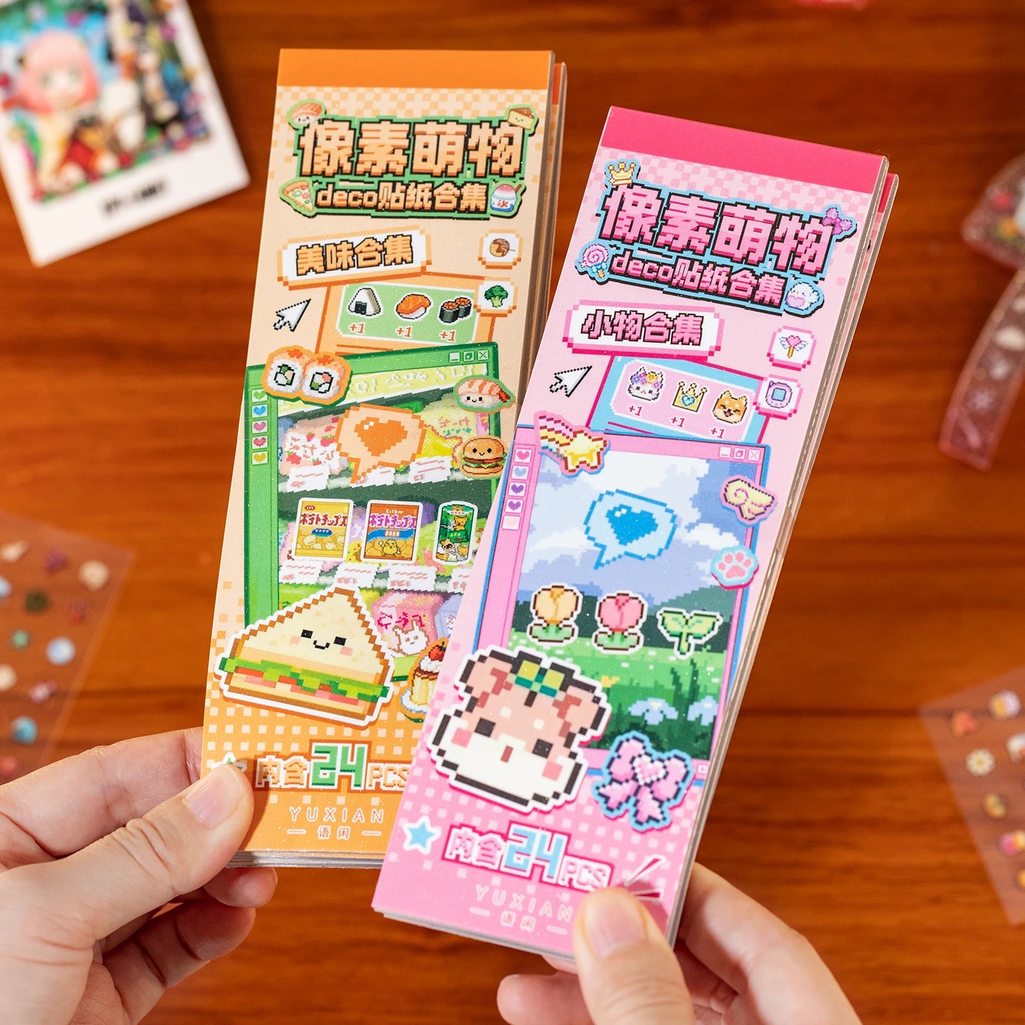 24/50 Pcs Whisper Series English Film Cutting Sticker Book Colorful Basic Handbook DIY Decorative Aesthetic Stationery Stickers Qme EF-48 Pcs